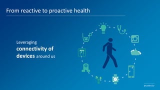 9
From reactive to proactive health
Leveraging
connectivity of
devices around us
@LiatBenZur
 