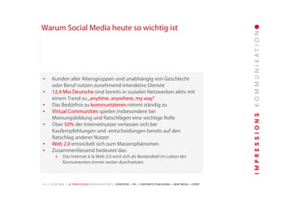 Unternehmenspräsentation Impressions Kommunikation