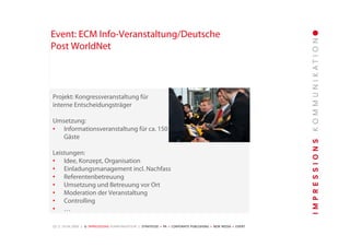 Unternehmenspräsentation Impressions Kommunikation