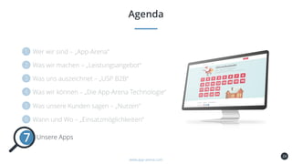 24
Agenda
www.app-arena.com
Unsere Apps7
 