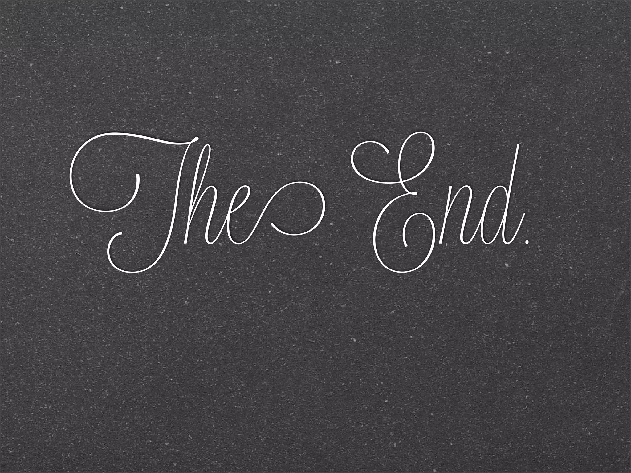 The End.

 