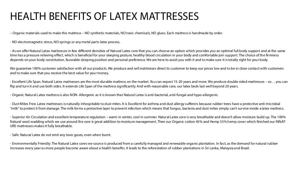 latex mattresses repel allergens