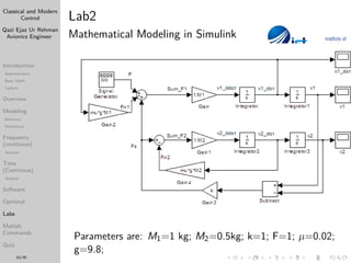 Classical and Modern Control Theory | PPT