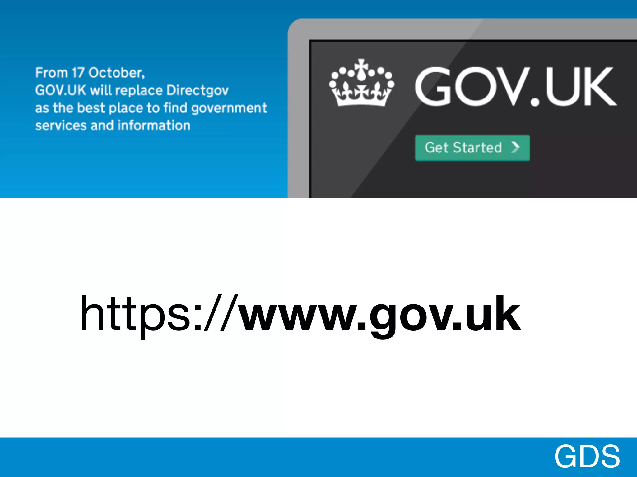 https://www.gov.uk
GDS
 