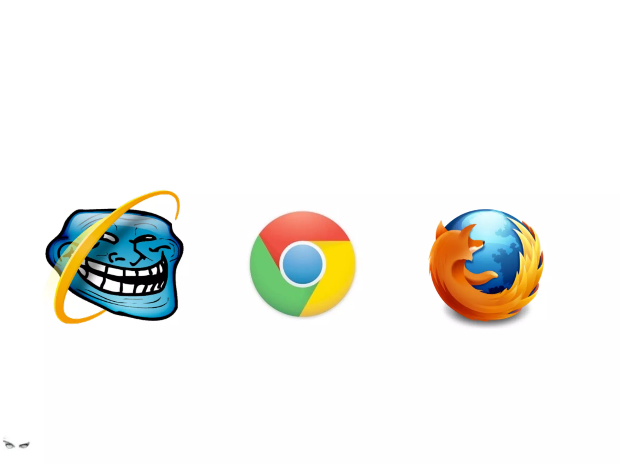 Once that is covered, you can use whatever you want to conditionally load stuff smarter
browsers can use. IE10 is included in smarter browsers.
Oh, and let me tell you how the devs in the bank ﬁnally got Chrome and Firefox...
 