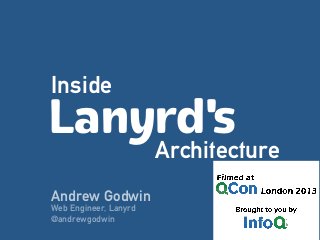 Inside
Architecture
Lanyrd's
Andrew Godwin
Web Engineer, Lanyrd
@andrewgodwin
 