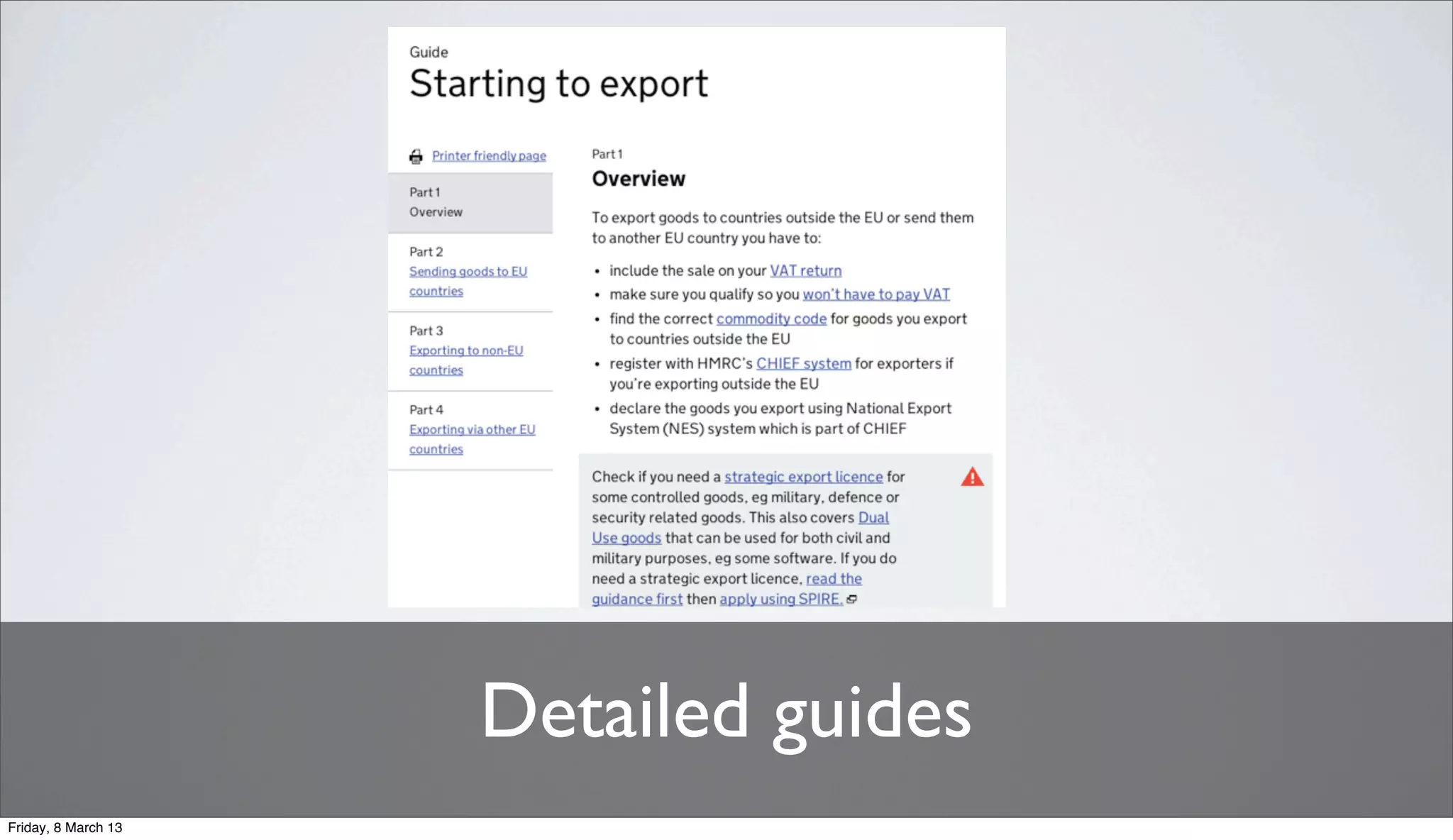 Detailed guides
Friday, 8 March 13
 