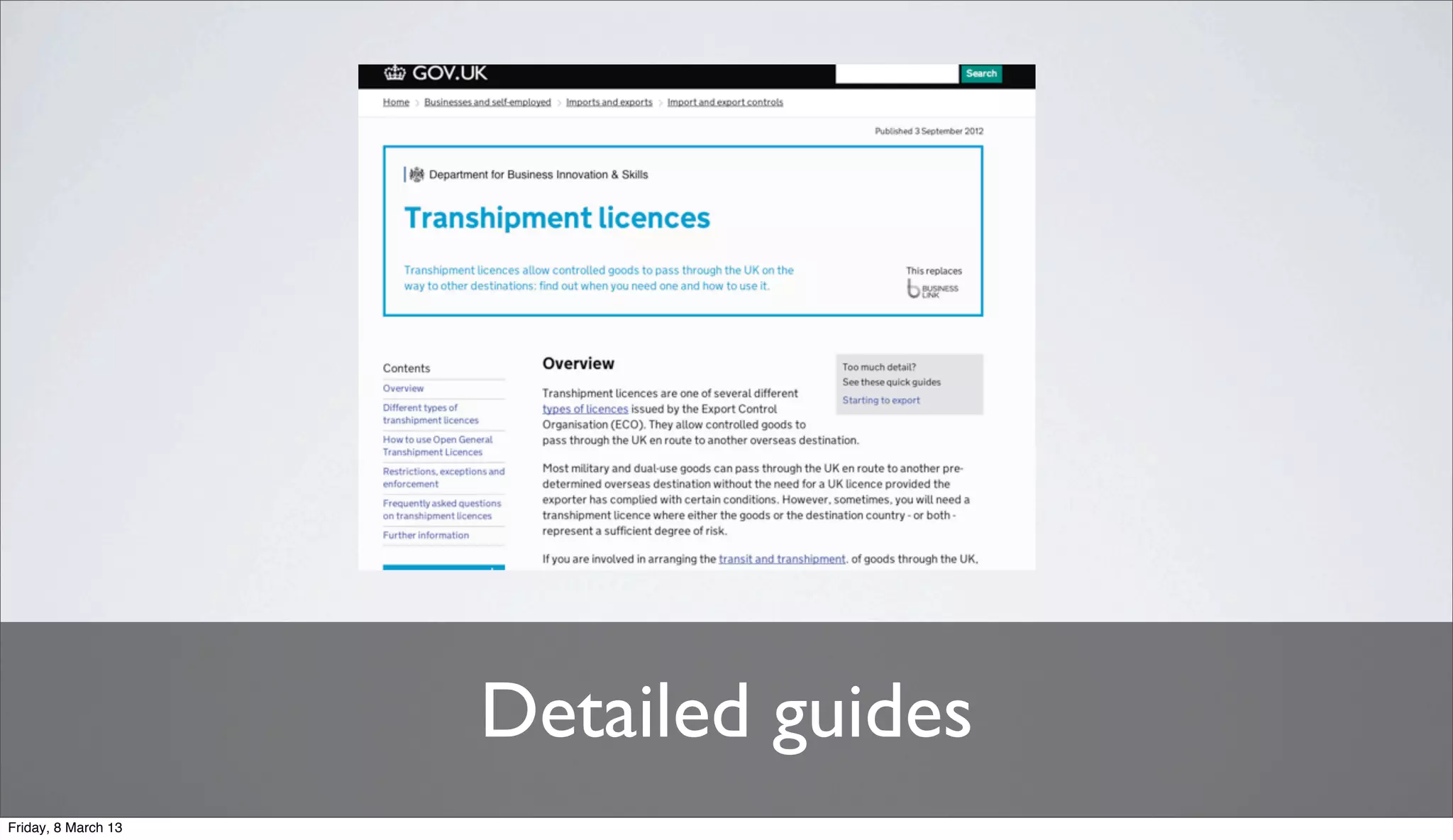 Detailed guides
Friday, 8 March 13
 