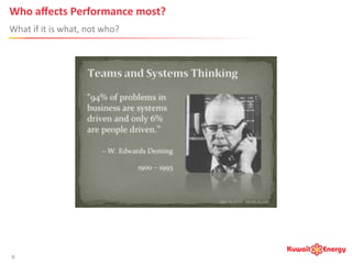 Who	
  aﬀects	
  Performance	
  most?	
  
What	
  if	
  it	
  is	
  what,	
  not	
  who?	
  
8	
  
 