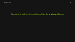 43 
Interest and skill-set define which add-on the engineer chooses 
A nonlinear model 
 