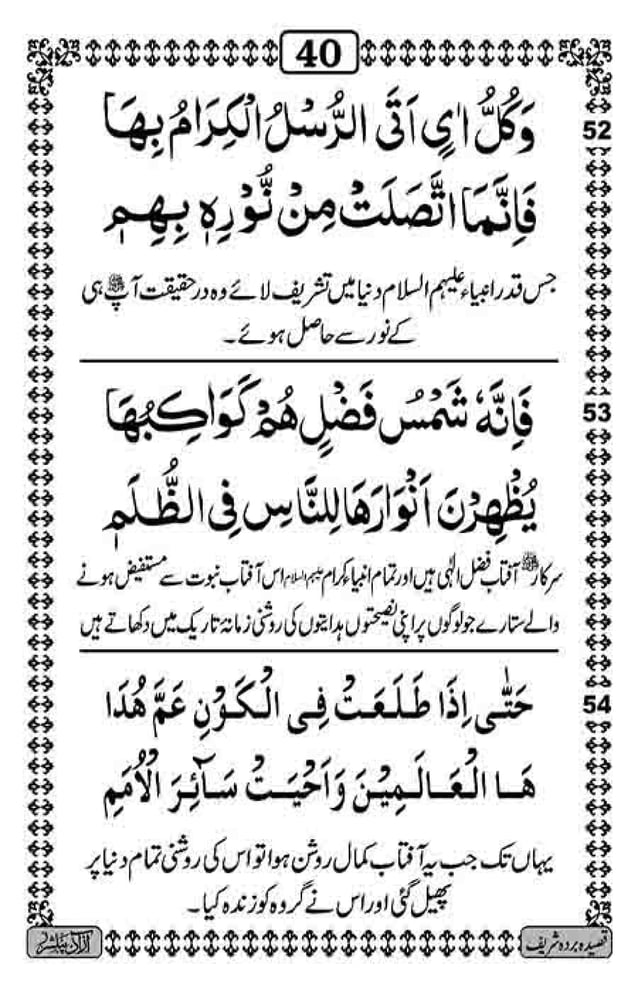 Qaseeda Burdah Shareef With Urdu Translation Pdf