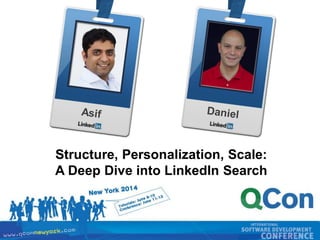 Recruiting Solutions 
1 
Structure, Personalization, Scale: 
A Deep Dive into LinkedIn Search 
 
