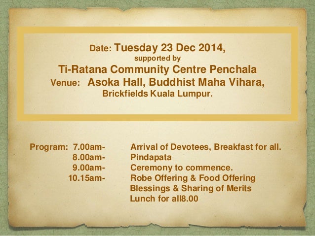 Sanghika Dana To Benefit A Temple Monastery Or Monks Hospice Dedi