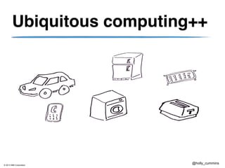 © 2013 IBM Corporation
@holly_cummins
Ubiquitous computing++
 