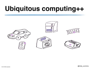 © 2013 IBM Corporation
@holly_cummins
Ubiquitous computing++
 