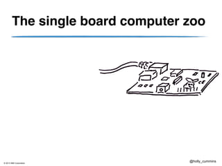 © 2013 IBM Corporation
@holly_cummins
The single board computer zoo
 