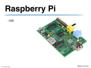 © 2013 IBM Corporation
@holly_cummins
Raspberry Pi
£25
 