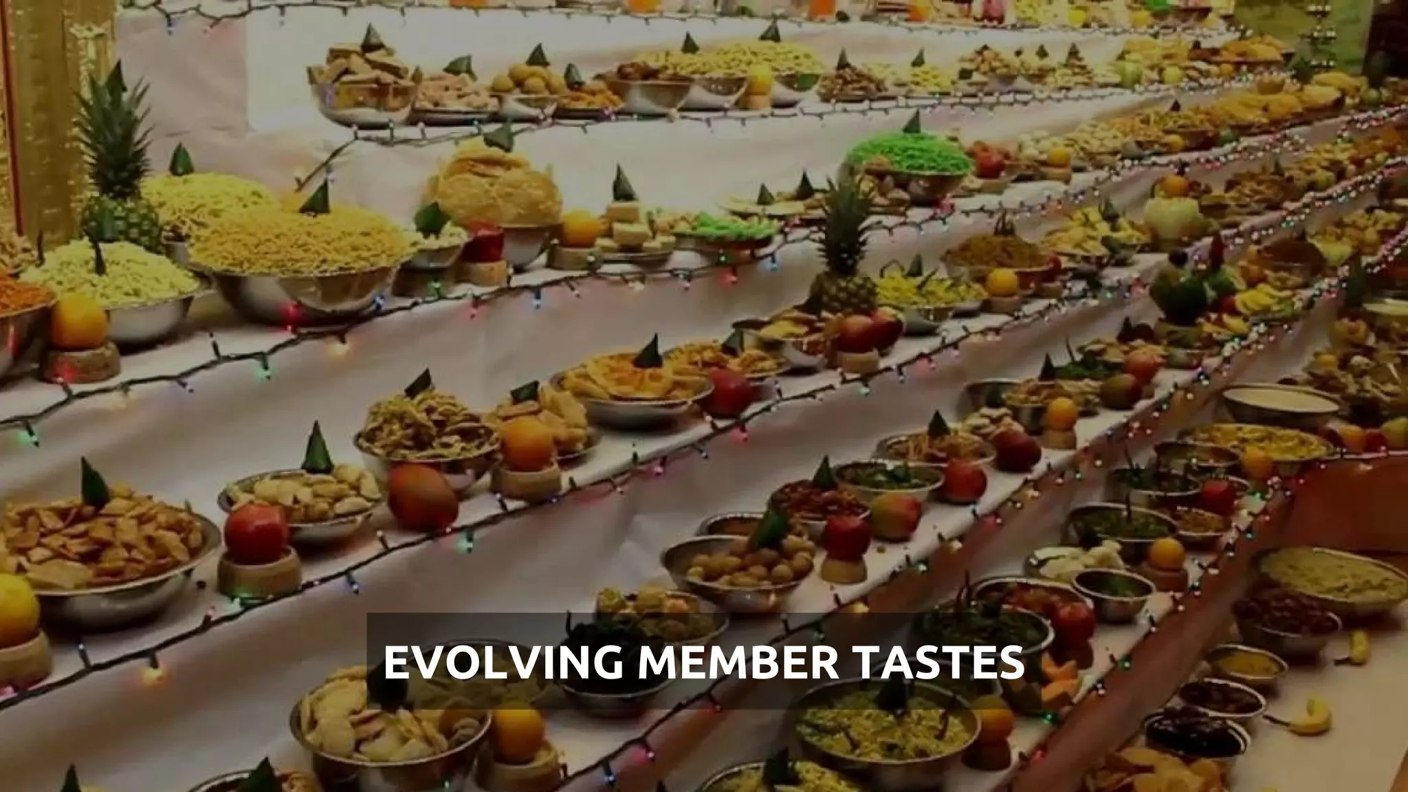 EVOLVING MEMBER TASTES
 