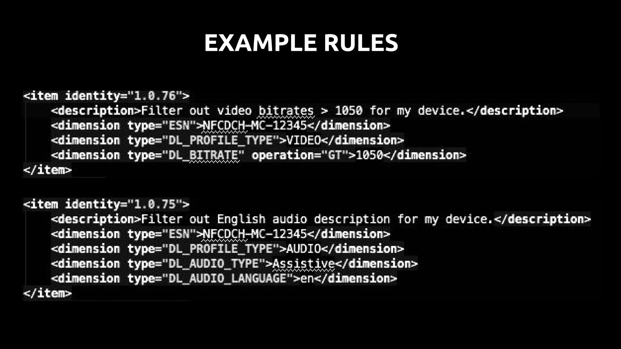 EXAMPLE RULES
 
