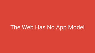 The Web Has No App Model
 