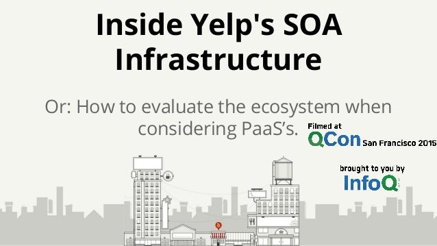 Inside Yelp's SOA
Infrastructure
Or: How to evaluate the ecosystem when
considering PaaS’s.
 