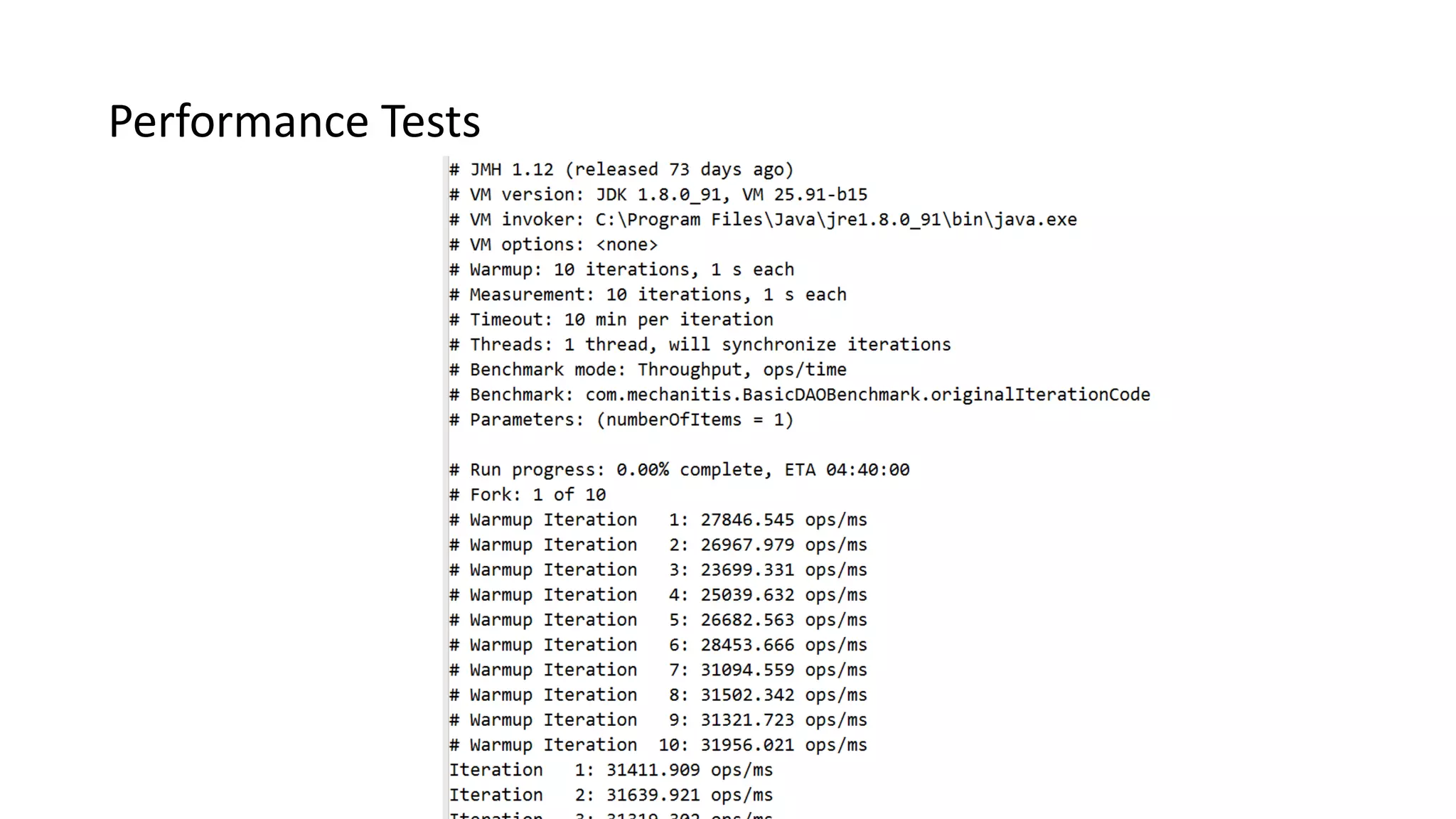 Performance Tests
 