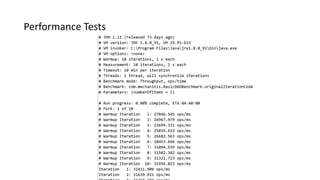 Performance Tests
 