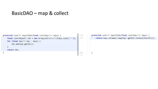 BasicDAO – map & collect
 
