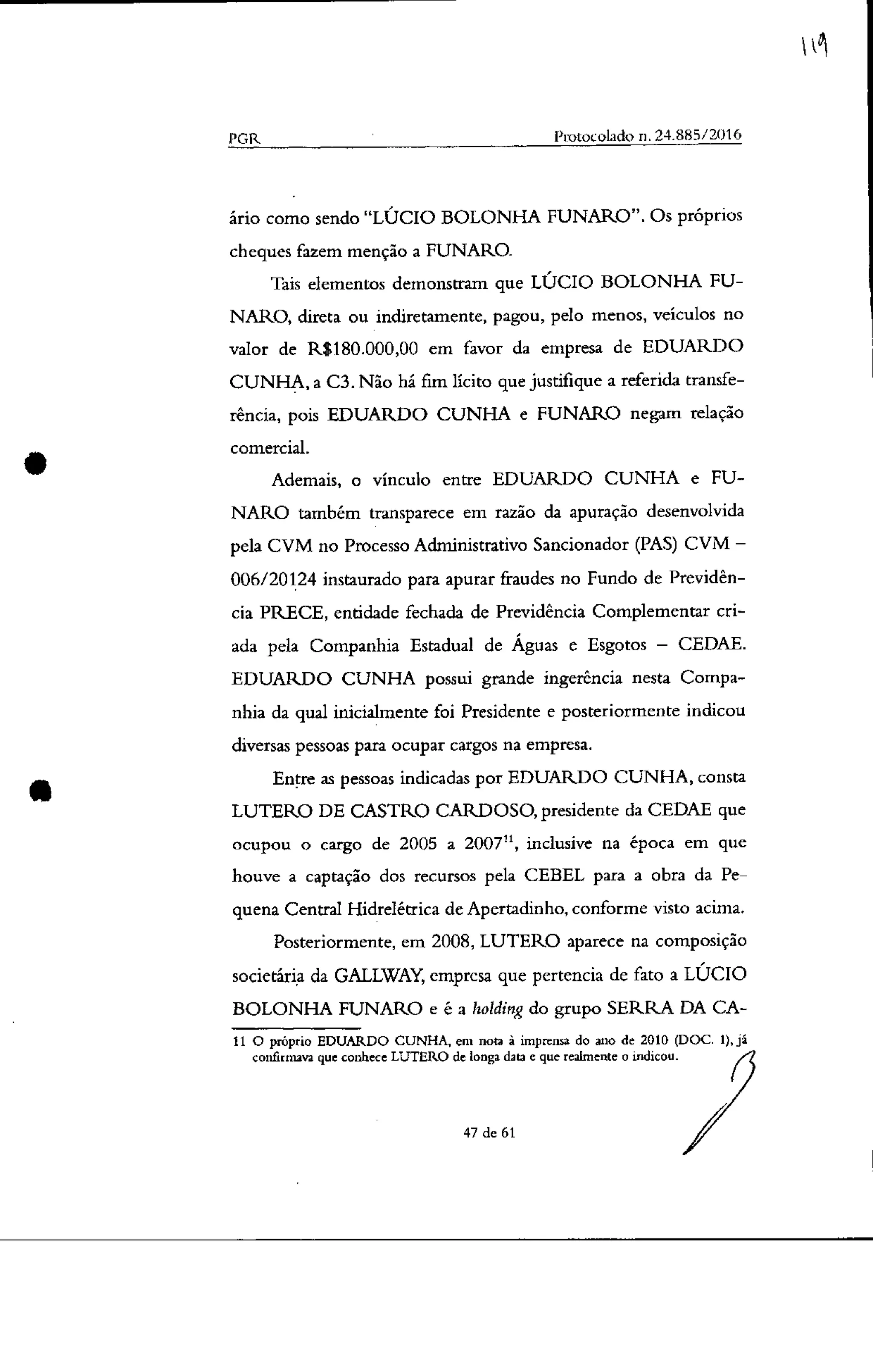 Pedido de Inquérito contra Michel Temer