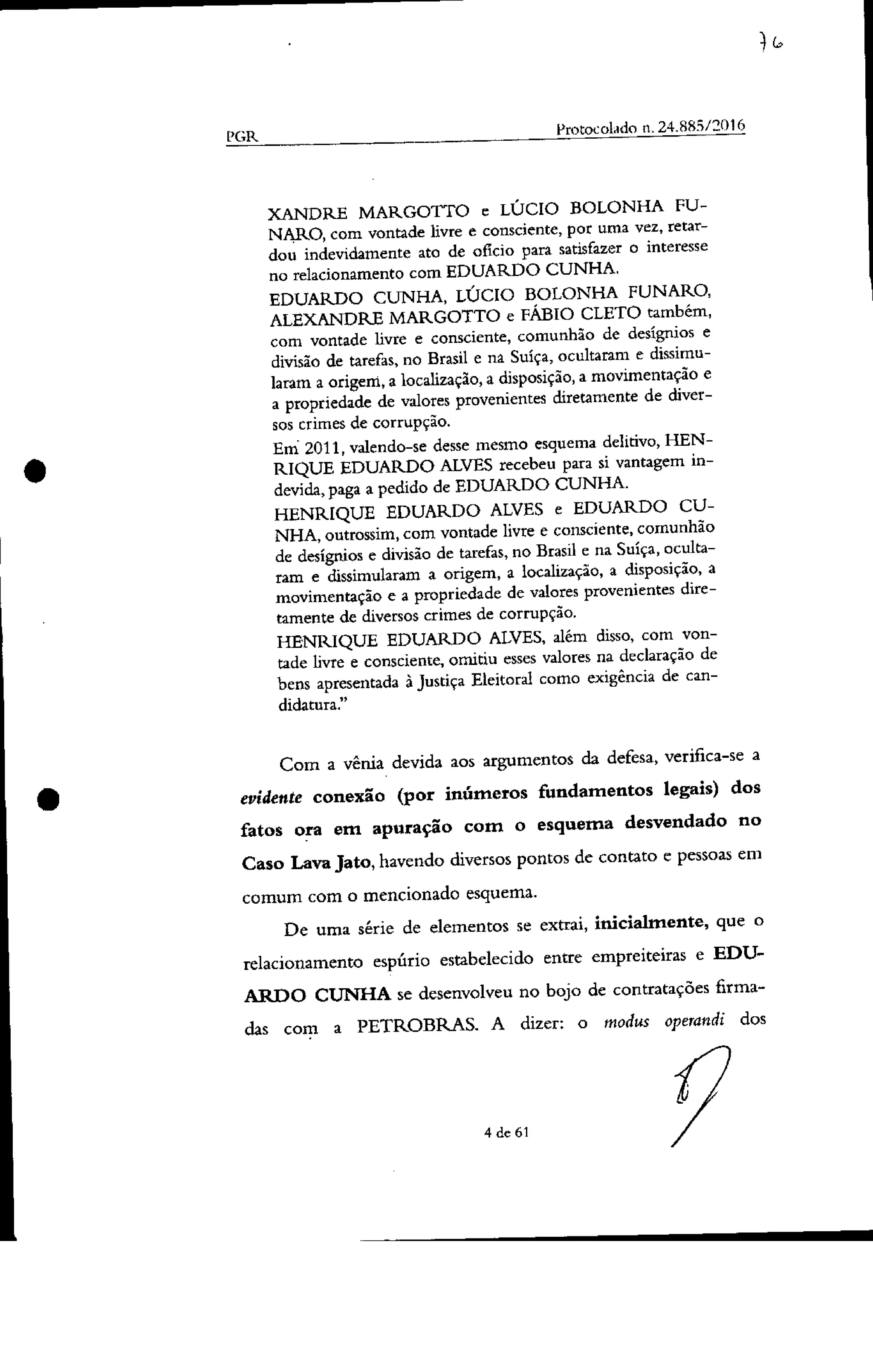 Pedido de Inquérito contra Michel Temer