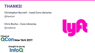 THANKS!
Christopher Burnett - Lead Core Libraries
@twoism
Chris Roche - Core Libraries
@rodaine
 