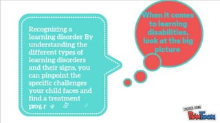 LEARNING DISABILITIES AND DISORDER PART2 | PPTX