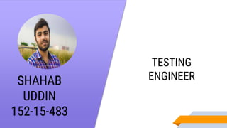 SHAHAB
UDDIN
152-15-483
FEATURE
MAN
TESTING
ENGINEER
 