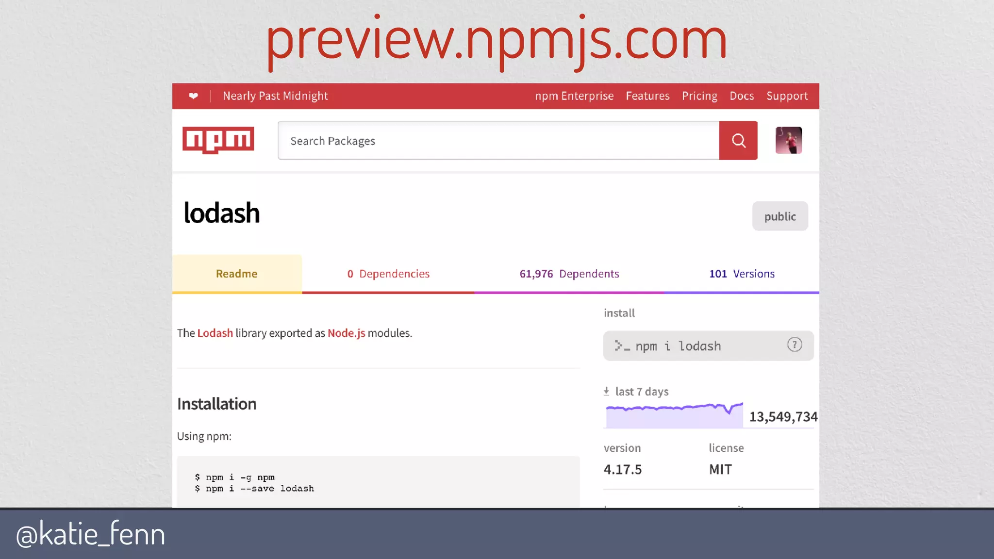 @katie_fenn
preview.npmjs.com
 