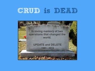 CRUD is DEAD
 