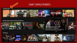 Lower Latency Analytics
 