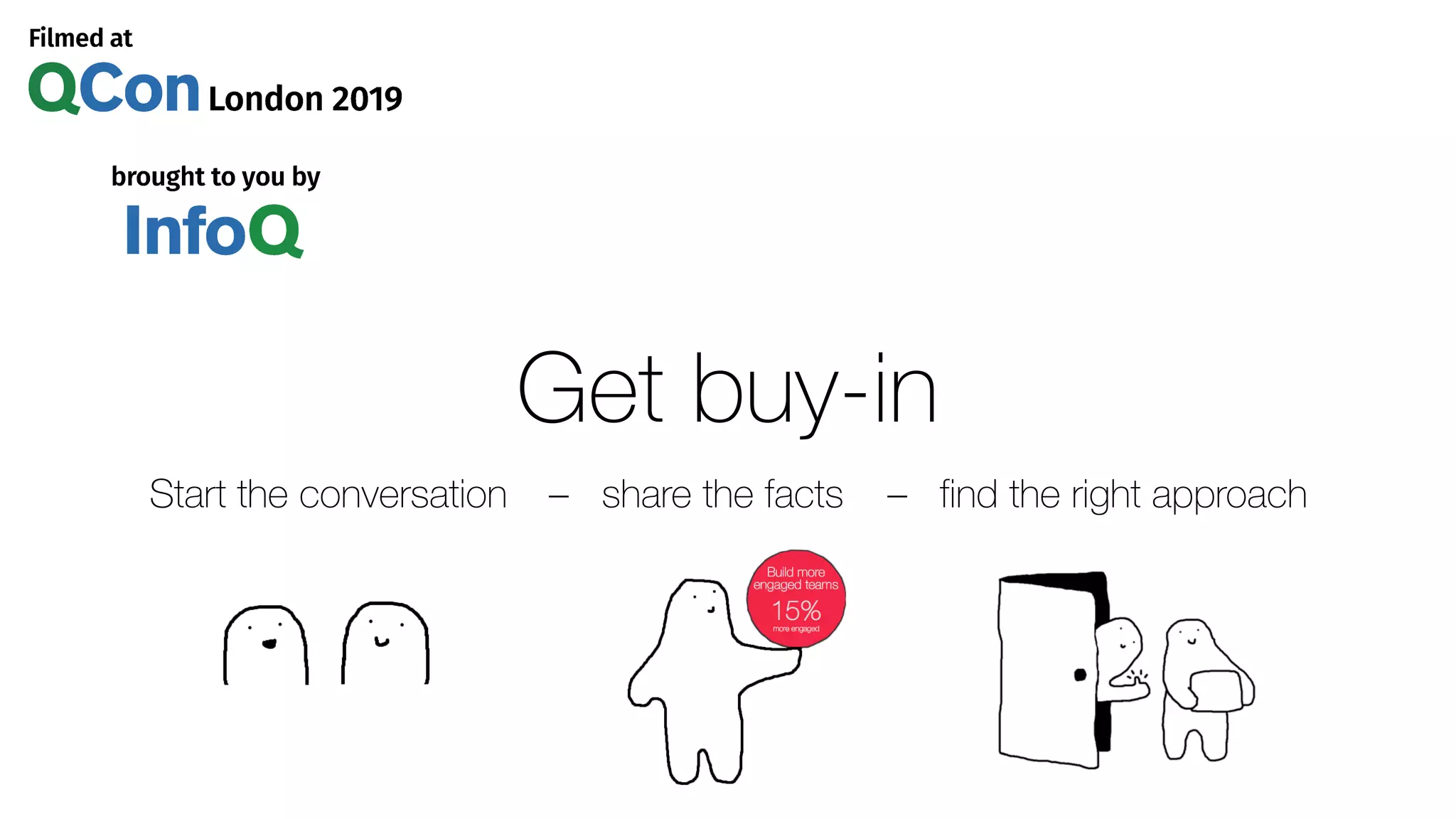 Get buy-in
Start the conversation – share the facts – find the right approach
 