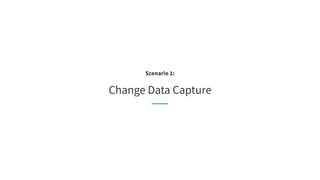 Change Data Capture
Scenario 1:
 