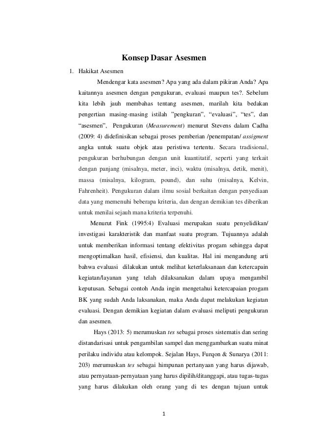 Konsep Dasar Asesment Bk