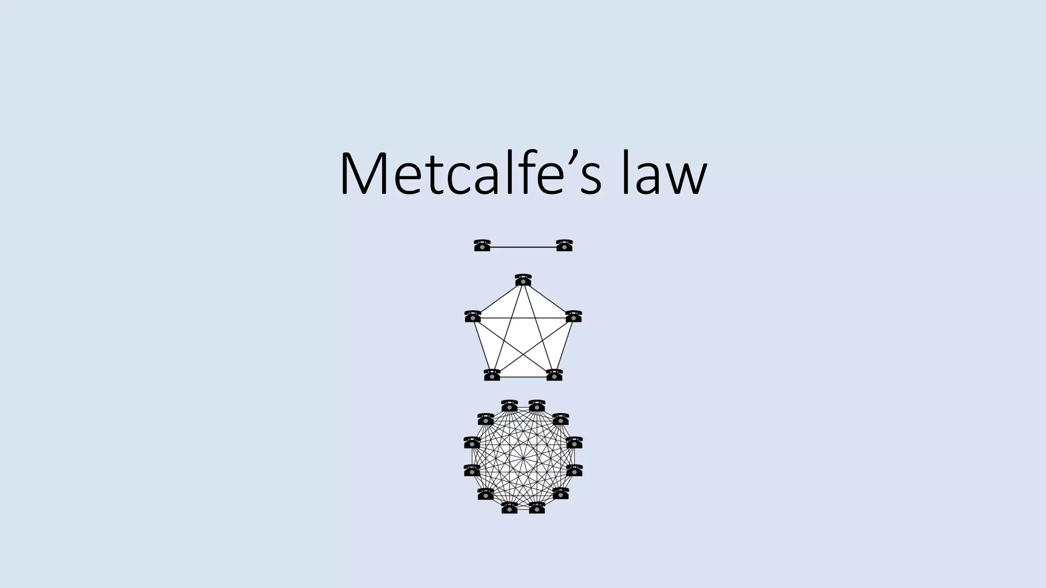 Metcalfe’s law
 