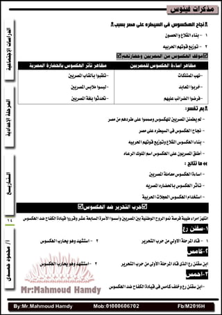 14
‫ِقش‬ ٍٝ‫ػ‬ ٖ‫اٌغ١يش‬ ٝ‫ف‬ ‫اٌٙىغٛط‬ ‫ٔجبح‬‫ثغجت‬
1-ٓ‫ب‬٤‫ا‬ٕٛ‫ٚاسبك‬‫ايكالع‬
2-٘ٝ‫اسبطب‬ِٗ‫قٛت‬‫تٛظٜع‬

-‫املُتًهات‬‫ْٗب‬
-‫املعابس‬‫خطبٛا‬
-ًِٗٝ‫ع‬‫ايهطا٥ب‬‫فطنٛا‬
-‫املكطٜشن‬‫بأيكاب‬‫تًكبٛا‬
-‫املكطٜشن‬‫َالبؼ‬‫يبػٛا‬
-‫املكطٜشن‬١‫بًػ‬‫ذبسثٛا‬
:‫رفغش‬ ُ‫ث‬
-‫َكط‬َِٖٔ‫ططز‬٢ً‫ع‬‫ٚقُُٛا‬‫يًٗهػٛؽ‬‫املكطٜشن‬ٔ٦ُ‫ٜط‬‫مل‬
-‫َكط‬٢ً‫ع‬ٙ‫ايػٝطط‬٢‫ف‬‫اهلهػٛؽ‬‫جناح‬
-٘ٝ‫اسبطب‬ِٗ‫قٛت‬‫ٚتٛظٜع‬‫ايكالع‬‫اهلهػٛؽ‬٤‫بٓا‬
-ٙ‫ايطعا‬‫املًٛى‬ِ‫اغ‬‫اهلهػٛؽ‬٢ً‫ع‬ٕٜٛ‫املكط‬‫أطًل‬
: ‫ٔزبئح‬ ‫ِب‬
-‫املكطٜشن‬١ًَ‫َعا‬‫اهلهػٛؽ‬٠٤‫اغا‬
-ٜ٘‫املكط‬ٙ‫باسبهاض‬‫اهلهػٛؽ‬‫تأثط‬
-١ٝ‫اسبطب‬‫ايعذالت‬‫اهلهػٛؽ‬ّ‫اغتدسا‬

‫املكطٜشن‬‫بشن‬١ٝٓ‫ايٛط‬‫ايطٚح‬ٛ‫ظن‬١‫فطق‬١‫طٝب‬٤‫اَطا‬‫اْتٗع‬‫ٚأغػٛا‬٠‫األغط‬‫عؿط‬١‫ايػابع‬٠‫قٝاز‬‫ٚقطضٚا‬‫اهلهػٛؽ‬‫نس‬‫ايهفاح‬
1-‫اال‬١ً‫املطس‬‫قاز‬‫ايتشطٜط‬‫سطب‬َٔٞ‫ٚي‬2-‫اهلهػٛؽ‬‫ذناضب‬ٖٛٚ‫اغتؿٗس‬
١ً‫املطس‬‫قاز‬٣‫ايص‬‫ضع‬ٔٓ‫غك‬ٔ‫اب‬‫األٚصن‬‫ايتشطٜط‬‫سطب‬َٔ2-‫اهلهػٛؽ‬‫ذناضب‬ٖٛٚ‫اغتؿٗس‬
-‫اهلهػٛؽ‬‫نس‬‫ايهفاح‬٠‫قٝاز‬٢‫ف‬‫ناَؼ‬‫ٚخًف‬‫ضع‬ٔٓ‫غك‬ٔ‫اب‬
 