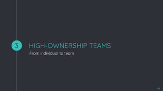 HIGH-OWNERSHIP TEAMS
From individual to team
3
44
 