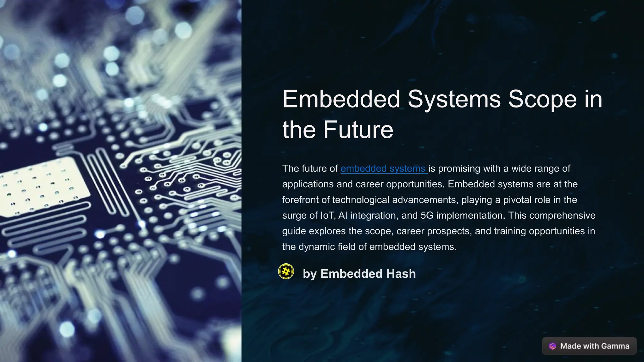 Embedded Systems Scope in the Future and Embedded systems course ...