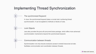 Synchronization of Threads: Connecting Threads in Java | PPT