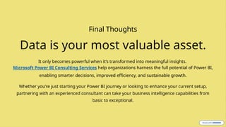 Microsoft Power BI Consulting Services In USA | PPTX
