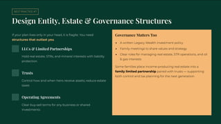 8 Legacy Wealth Best Practices For High-Income Leaders | PDF