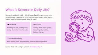 Using Science In Daily Life Exploring Science in Daily Life: A Grade 3 Interactive Guide to ...