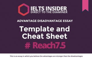 IELTS Advantage and Disadvantage Essay Template and Cheat Sheet