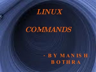 - BY MANISH BOTHRA LINUX COMMANDS 