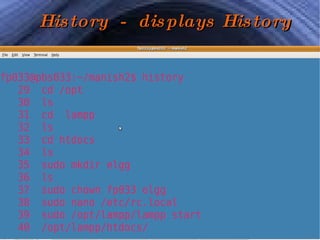 History  -  displays History 